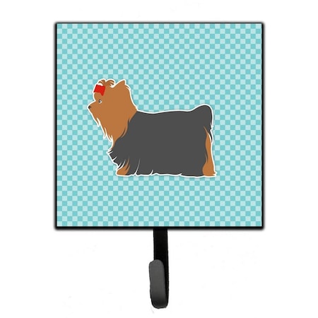 Carolines Treasures Yorkshire Terrier Yorkie Checkerboard Blue Leash or Key Holder BB3734SH4